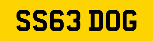 Ss63 dog car number - ss63, plate