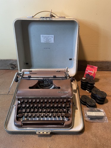 Brown vintage 1956 olympia - vintage,