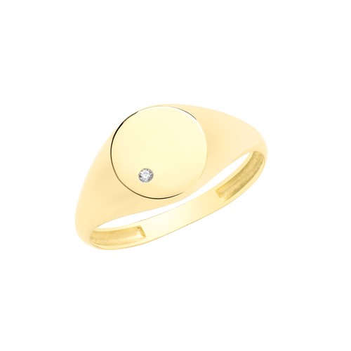Signet sovereign ring - signet, 9ct