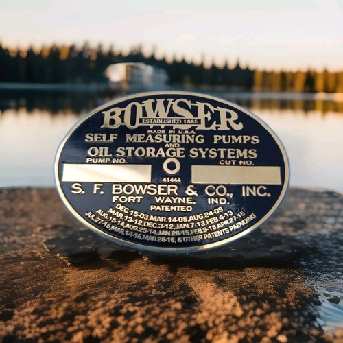 Bowser gas pump - bowser, plate