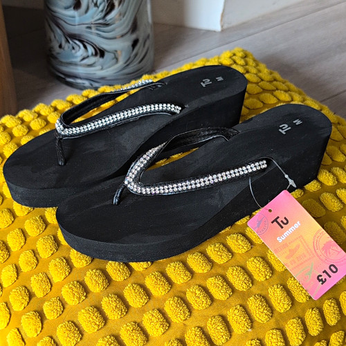 Women black wedge - tu,