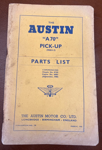 The austin a70 pick - the,