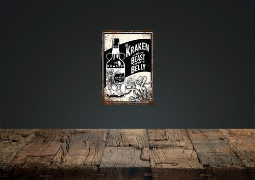 Kraken rum metal sign,mancave