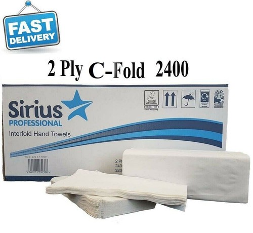 White 2ply fold paper - white, c