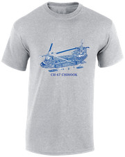 CH-47 CHINOOK MENS T SHIRT RAF MILITARY ARMY HELICOPTER COOL DESIGN TOP