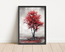 Red Tree Art Print –
