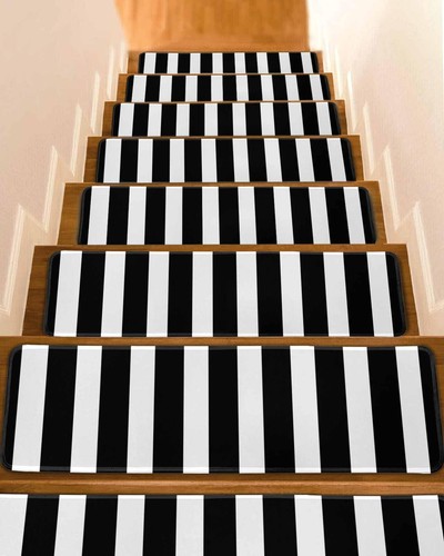 Black stripes stair treads for - stair,