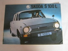 SKODA S 100L BROCHURE 2 PAGE.