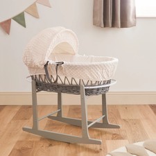 Padded Grey Wicker Moses