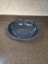 Vtg Black &  White Speckled