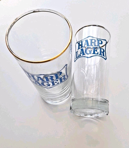 Harp lager half pint glasses - harp,