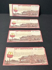 MCDONALDS Complete Book of 10 Gift Certificates! From 1978 Sequential Unused