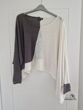 Hebbeding Asymmetrical Linen Knit Jumper Size 2