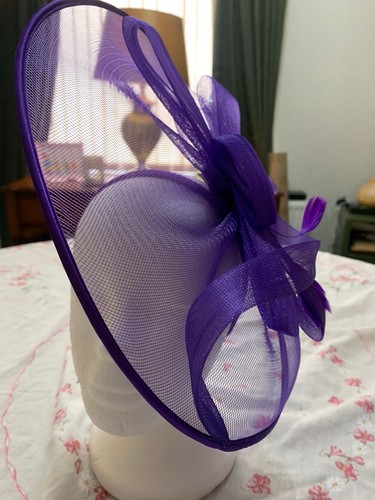 Large purple fascinator - large,