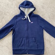 Hollister Navy Faux Shearling