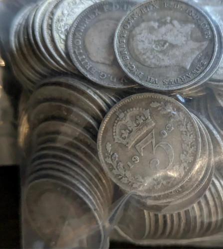 Silver 925 three - 25, pences