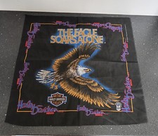 Harley Davidson The Eagle Soars Alone Bandana Neckerchief Face Cover Made In USA