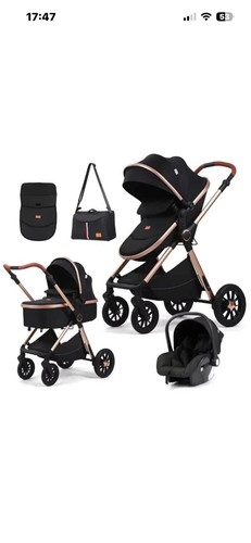 Egg black pushchair stroller - black,