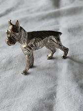 White Metal Boxer Dog Figure