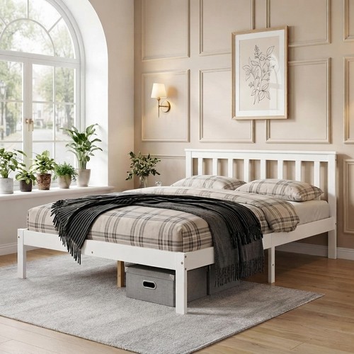 Elegant solid pine double bed - elegant,