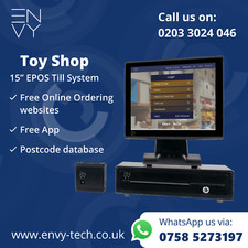 New Xonder X1 15" AIO Cash Register EPOS Till System For Retail Gift & Toy Store