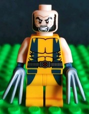 LEGO Wolverine Minifigure sh0017 Hair Dark Blue X-Men Marvel Claws 2012 6866-1