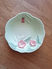 Melba Ware Green Red Floral Dish