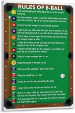 Pool Rules Poster 8 Ball