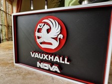 Vauxhall Nova| Logo | Badge | Sign | 3D Printed | Freestanding Logo 17cm X 12cm