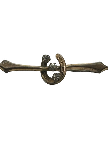 Antique paste horseshoe - paste, brooch