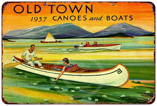 1937 old town canoe - town,
