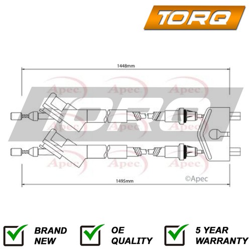 Hand brake cable rear - cable,