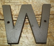 Cast Iron Industrial LETTER W