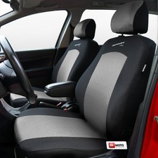 Seat covers universal full set  fit Renault Clio silver/black - Sport Line