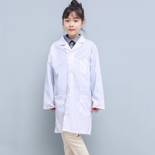 Kids Doctors White Lab Coat Scientist Childrens Fancy Dress Costume Girls Boys