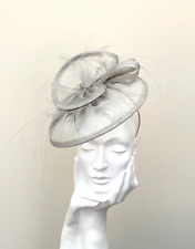 Silver Small Disc Fascinator