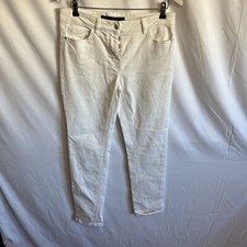 Next Women’s White Denim Cigarette Jeans Size 12 Long