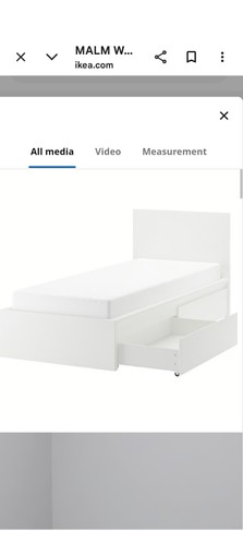 Ikea malm single bed frame - single,