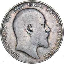 1905 Halfcrown - Edward VII British Silver Coin