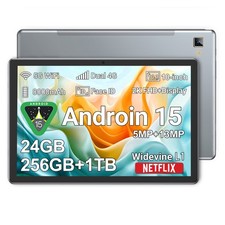 2025 NEW Tablet 10 Inch, Android 15, 24GB+256GB Storage, 13MP, 8Core,2SIM 4G LTE