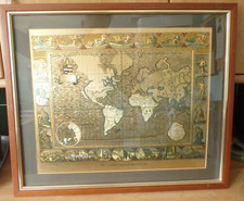 Framed World Map Replica From