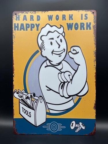 Vault boy retro hard work - vault,