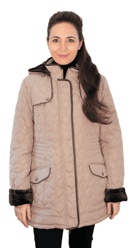 Camel plus size quilted - camel,