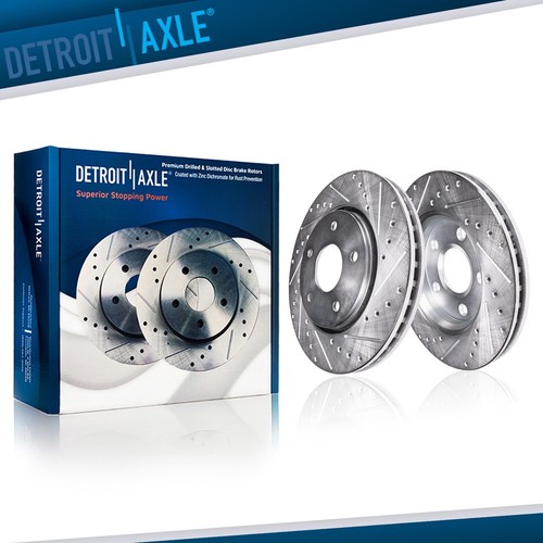 Front drilled slotted disc - front,