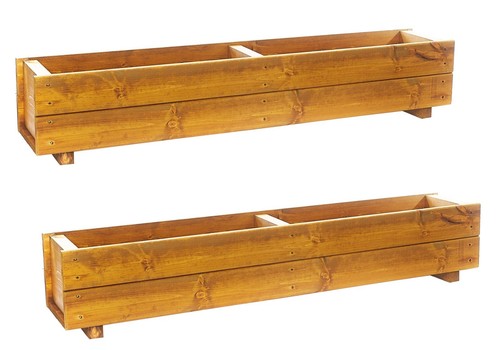Wooden planter garden troughs - wooden,