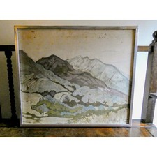Mary Taylor Batik Art – Lochaber Scotland Landscape, Framed Textile Wall Art
