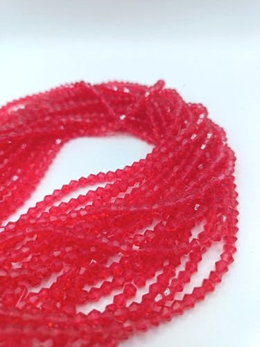 4mm glass crystal bicone beads - glass,