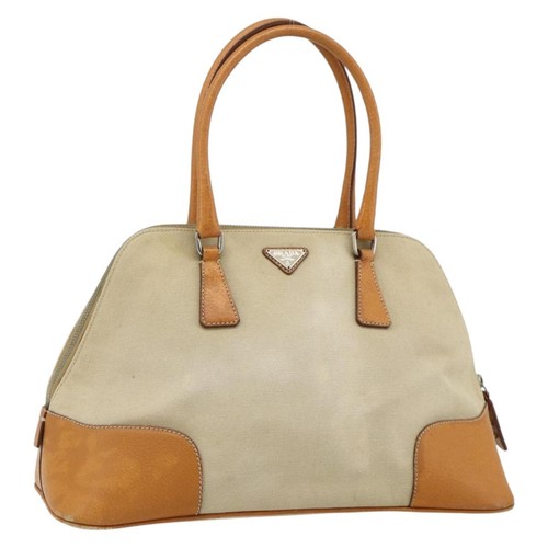Prada hand bag canvas beige - prada,