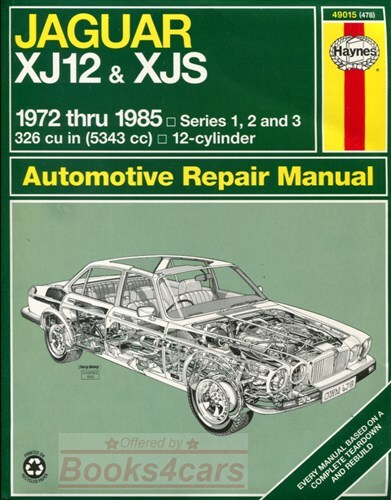 Jaguar xjs shop manual service - shop,