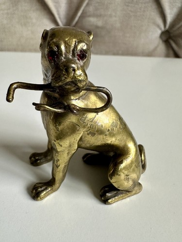 Victorian bronze dog - victorian,